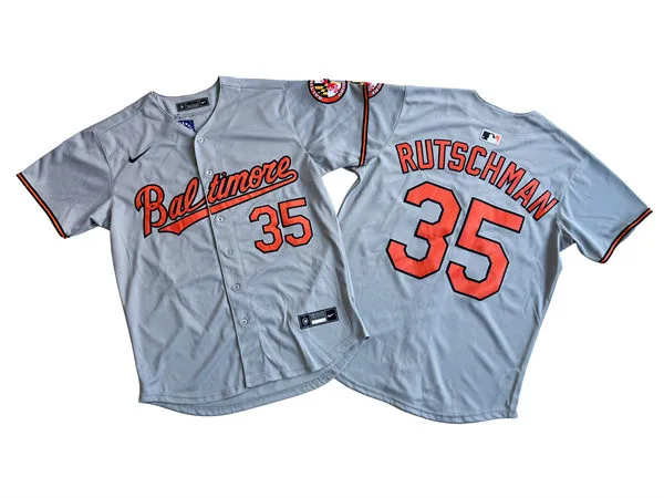 Youth Baltimore Orioles #35 Adley Rutschman Nike Gray Road Jersey