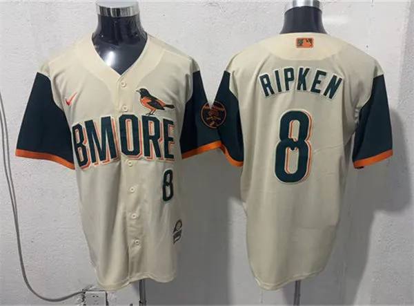 Mens Baltimore Orioles Retired Player #8 Cal Ripken Jr. Nike Cream City Connect 2.0 Limited Jersey