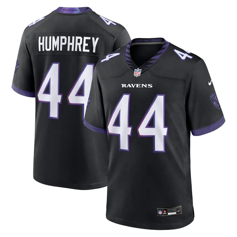 Men's Baltimore Ravens #44 Marlon Humphrey Nike 2026 Next Flight Black Alternate Vapor F.U.S.E Limited Jersey