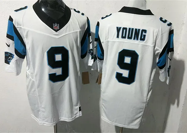 Mens Carolina Panthers #9 Bryce Young Nike White Vapor F.U.S.E. Limited Jersey