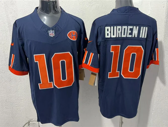 Mens Chicago Bears #10 Luther Burden III Navy 2026 F.U.S.E Rivalries Collection Limited Jersey