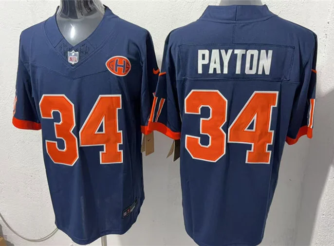 Mens Chicago Bears Retired Player #34 Walter Payton Navy 2026 F.U.S.E Rivalries Collection Limited Jersey
