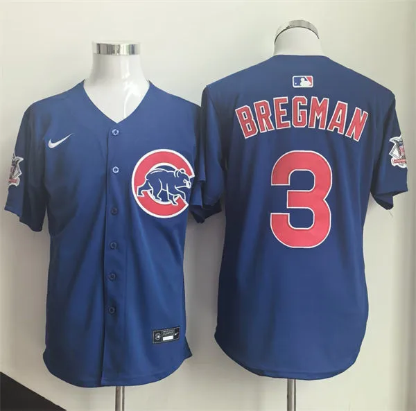 Mens Chicago Cubs #3 Alex Bregman Nike Royal Alternate Limited Player Jersey