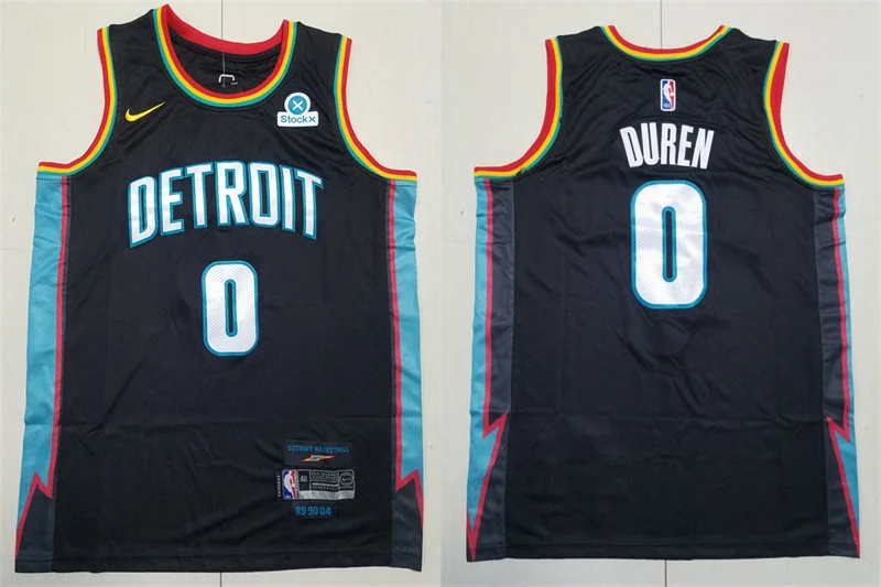 Mens Detroit Pistons #0 Jalen Duren Charcoal 2025-26 City Edition Swingman Jersey