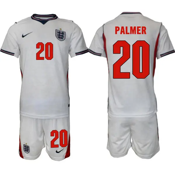 Mens England National Team #20 Cole Palmer Home White 2026 FIFA World Cup Soccer Jersey Kit