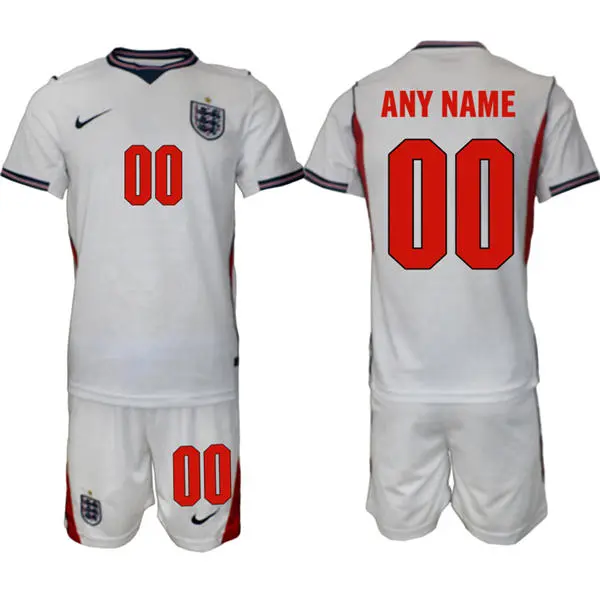 Mens England National Team Custom Home White 2026 FIFA World Cup Soccer Jersey Kit