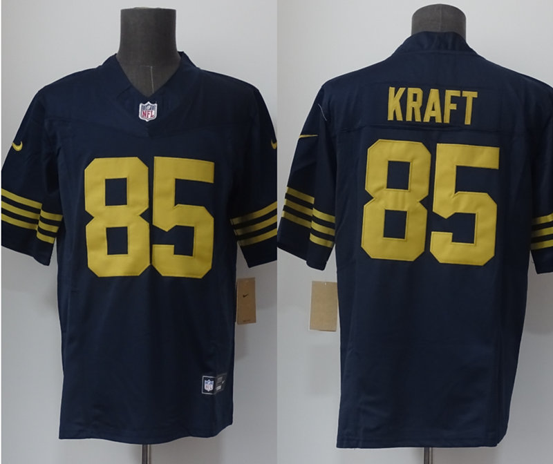 Mens Green Bay Packers #85 Tucker Kraft Nike Navy The 1923 Classic Game Jersey