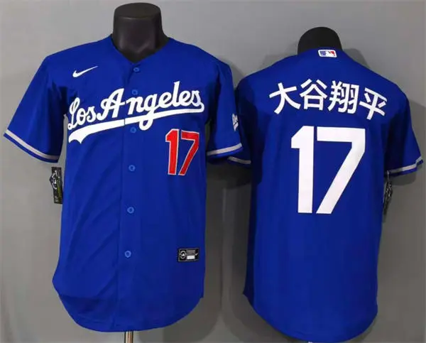 Mens Los Angeles Dodgers #17 Shohei Ohtani Kanji Name Nike 2026 Royal Alternate 2nd Stadium Jersey