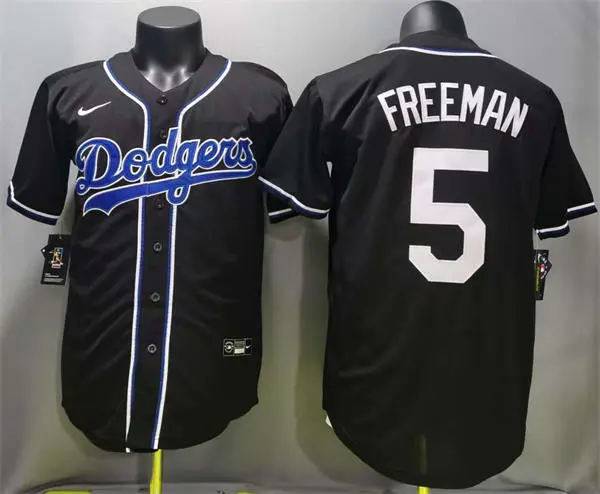 Mens Los Angeles Dodgers #5 Freddie Freeman 2026 Black Carbon Fashion Limited Jersey