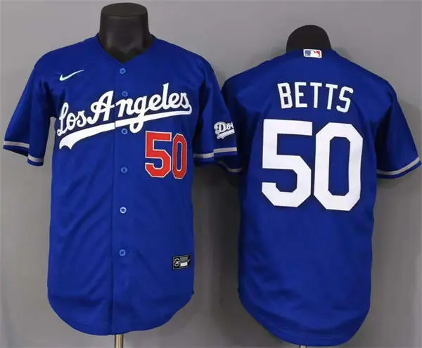 Mens Los Angeles Dodgers #50 Mookie Betts Nike 2026 Royal Alternate 2nd Stadium Jersey