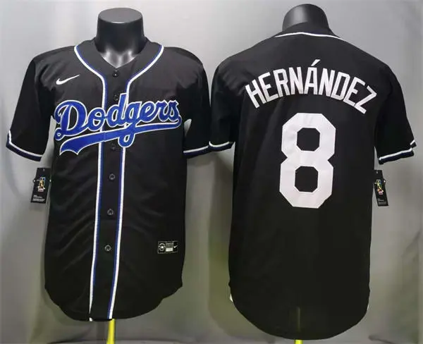 Mens Los Angeles Dodgers #8 Kike Hernandez 2026 Black Carbon Fashion Limited Jersey