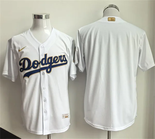 Mens Los Angeles Dodgers Blank Nike 2026 White Gold Collection Stadium Limited Team Jersey