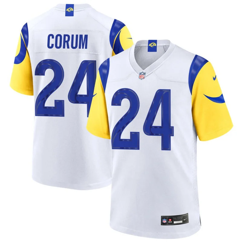 Youth Los Angeles Rams #24 Blake Corum Nike White Alternate Limited Jersey