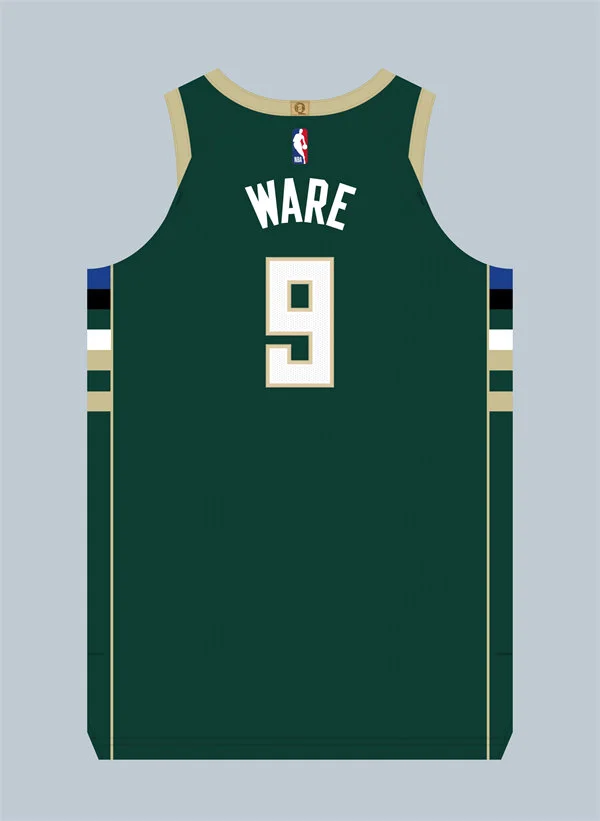 Mens Milwaukee Bucks #9 Kel'el Ware Green Icon Edition Swingman Jersey