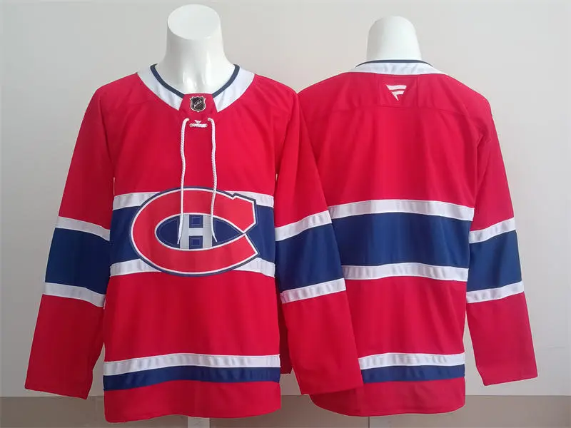 Men's Montreal Canadiens Blank Fanatics Red Hockey Team Jersey