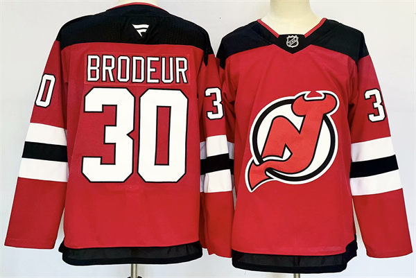 Youth New Jersey Devils #30 Martin Brodeur Fanatics Home Red Stitched Jersey