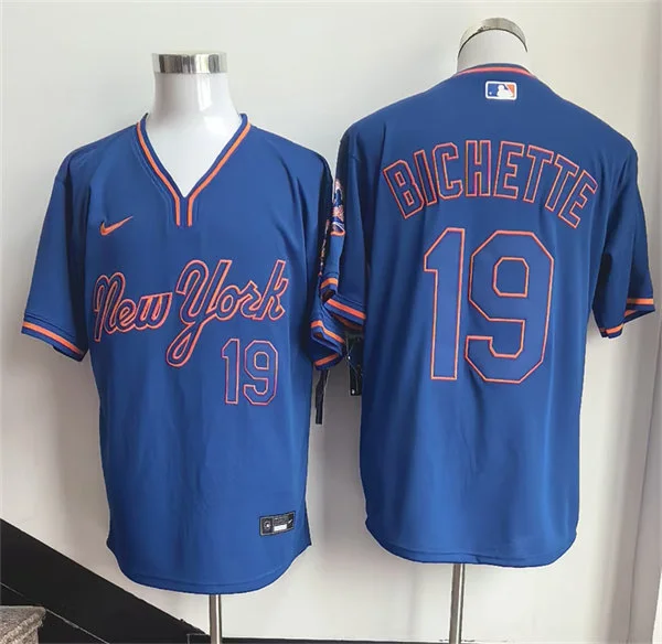 Mens New York Mets #19 Bo Bichette Nike Royal Pullover Alternate 2nd Limited Jersey