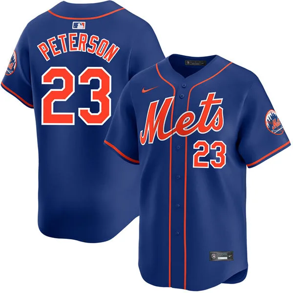 Youth New York Mets #23 David Peterson Stitched Nike Royal Orange Jersey
