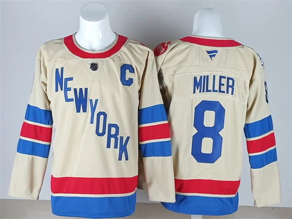 Mens New York Rangers #8 J. T. Miller Beige 2026 NHL Winter Classic Premium Jersey