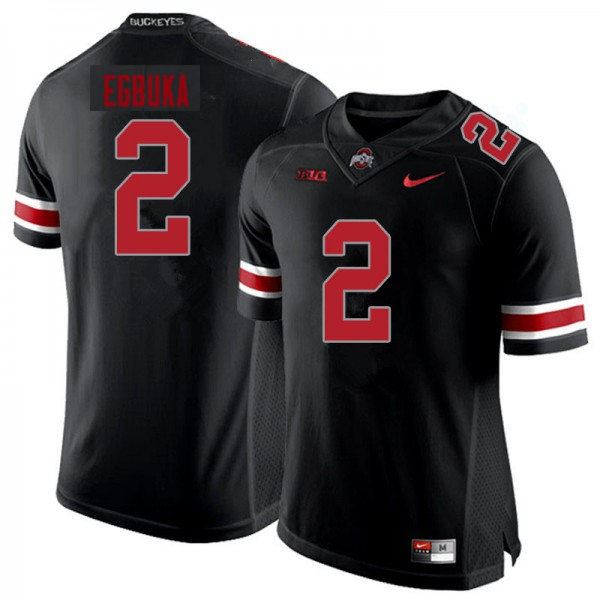 Mens #2 Emeka Egbuka Ohio State Buckeyes Stitched Nike Blackout College Football Game Jersey S-3XL