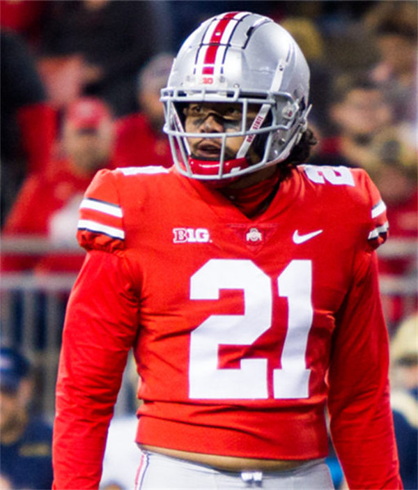 Mens Ohio State Buckeyes #21 Palaie Gaoteote IV Stitched Nike Blackout College Football Game Jersey S-3XL