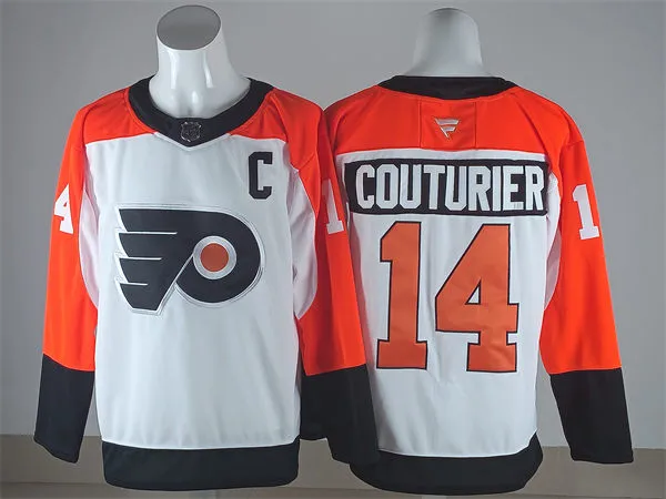 Mens Philadelphia Flyers #14 Sean Couturier Fanatics White Away Player Jersey