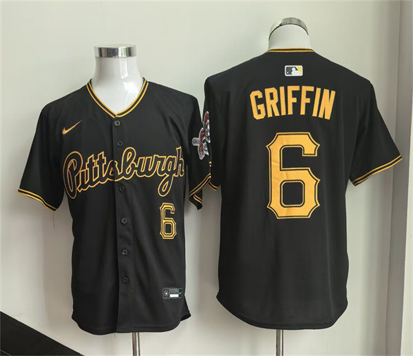 Mens Pittsburgh Pirates #6 Konnor Griffin Nike Black Alternate 2nd Pittsburgh Limited Jersey