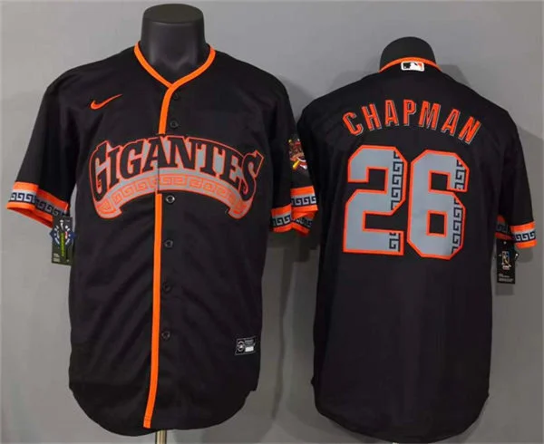 Mens San Francisco Giants #26 Matt Chapman Nike Black Gigantes Limited Jersey