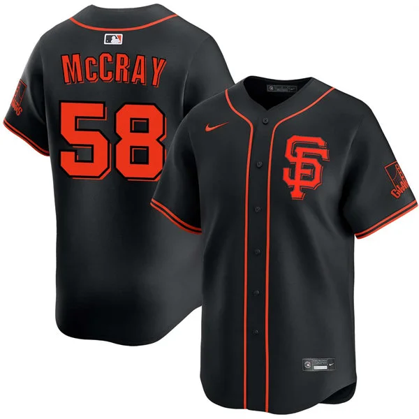 Mens San Francisco Giants #58 Grant McCray Nike Black Alternate Limited Player Jersey