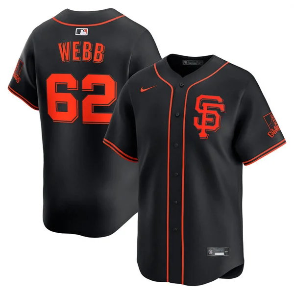 Youth San Francisco Giants #62 Logan Webb Nike Black Alternate Coolbase Jersey