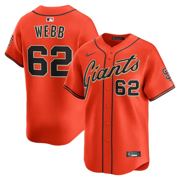 Youth San Francisco Giants #62 Logan Webb Nike Orange Alternate Coolbase Jersey