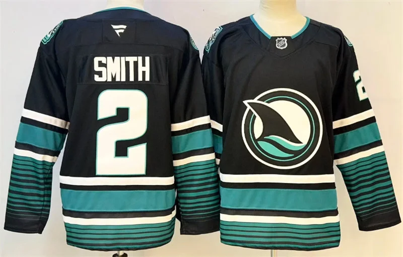 Mens San Jose Sharks #2 Will Smith Fanatics Black Alternate Premium Jersey