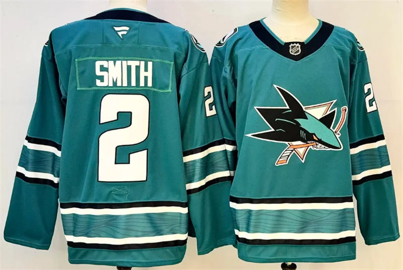 Mens San Jose Sharks #2 Will Smith Fanatics Home Teal Player Jersey