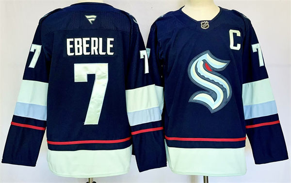 Youth Seattle Kraken #7 Jordan Eberle Fanatics Navy Home Jersey