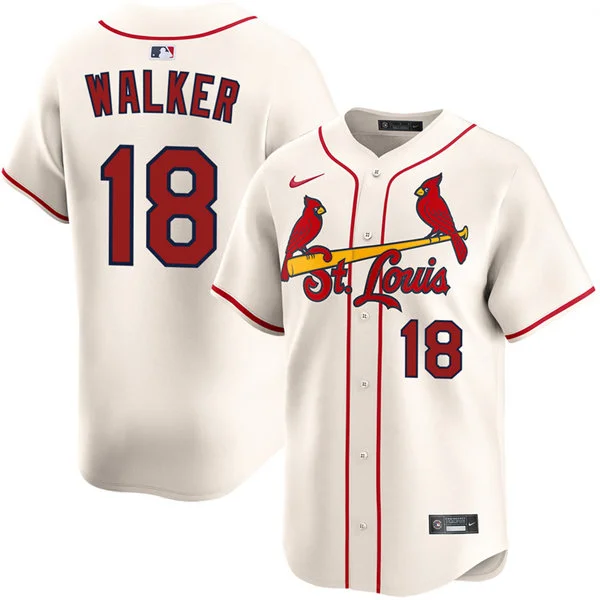 Mens St. Louis Cardinals #18 Jordan Walker Nike Cream Alternate Limited Jersey
