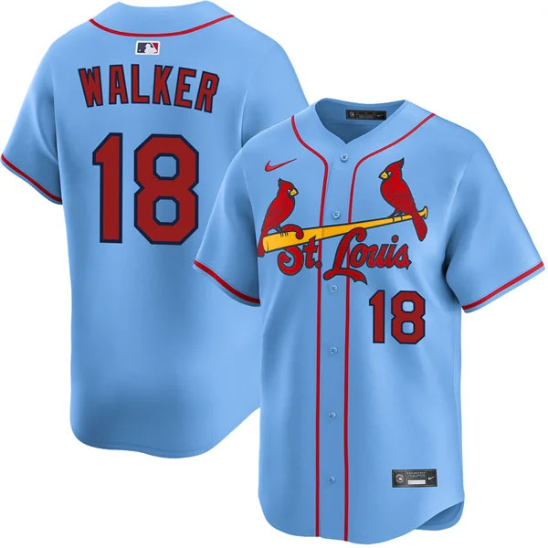 Mens St. Louis Cardinals #18 Jordan Walker Nike Light Blue Alternate Limited Jersey