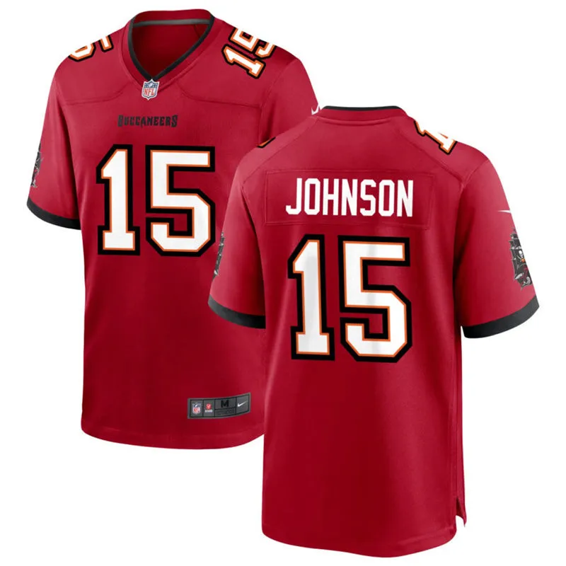 Mens Tampa Bay Buccaneers #15 Tez Johnson Nike Home Red F.U.S.E. Vapor Limited Player Jersey