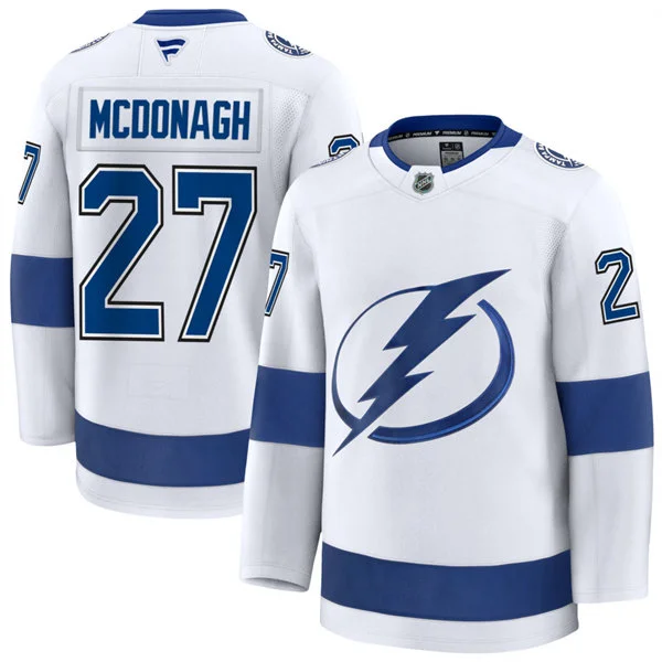 Men's Tampa Bay Lightning #27 Ryan McDonagh adidas White Away Stitched Player Jersey