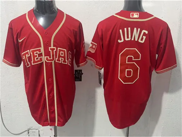 Mens Texas Rangers #6 Josh Jung 2026 Viva Tejas City Connect Limited 2.0 Jersey Maroon