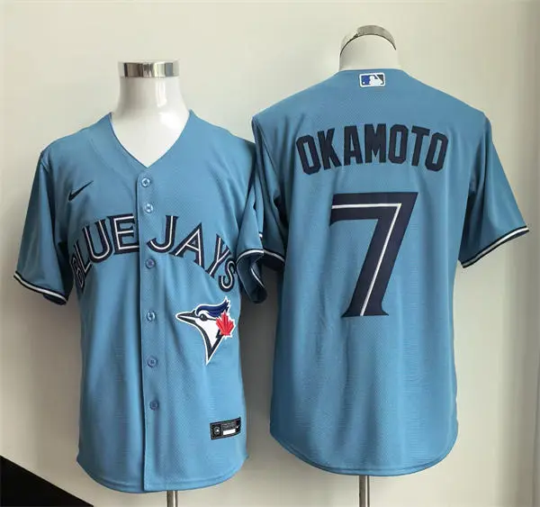 Mens Toronto Blue Jays #7 Kazuma Okamoto Nike Powder Blue Alternate Limited Jersey