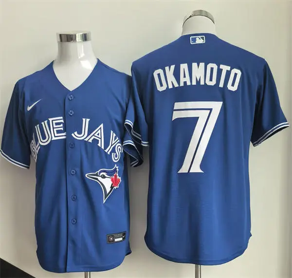 Mens Toronto Blue Jays #7 Kazuma Okamoto Nike Royal Alternate Limited Jersey