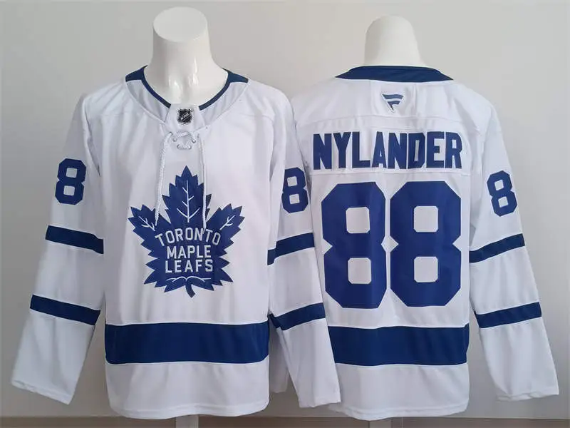 Mens Toronto Maple Leafs #88 William Nylander Fanatics Away White Premium Jersey