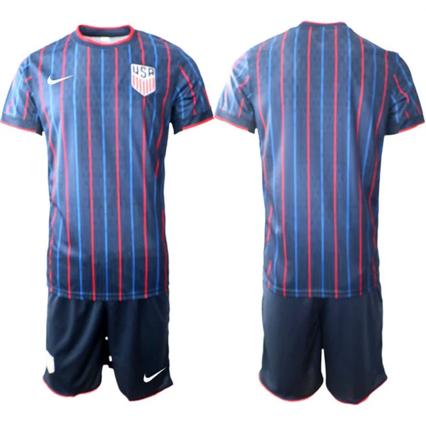 Mens USA National Team Blank Navy Away 2025 Soccer Team Jersey Kit.