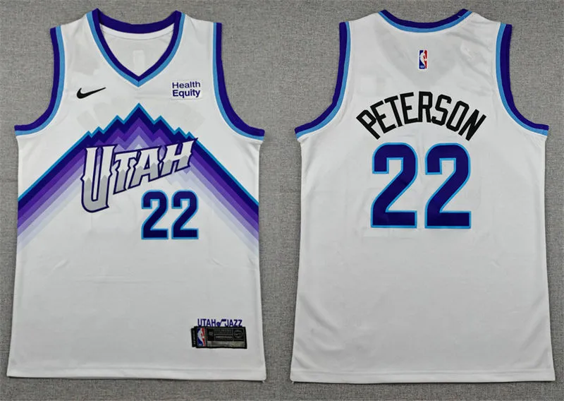 Mens Utah Jazz #22 Darryn Peterson Nike 2026 White Association Edition Swingman Jersey