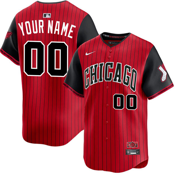 Mens Youth Womens Chicago White Sox Custom Red Black 2025 City Connect 2.0 Limited Jersey