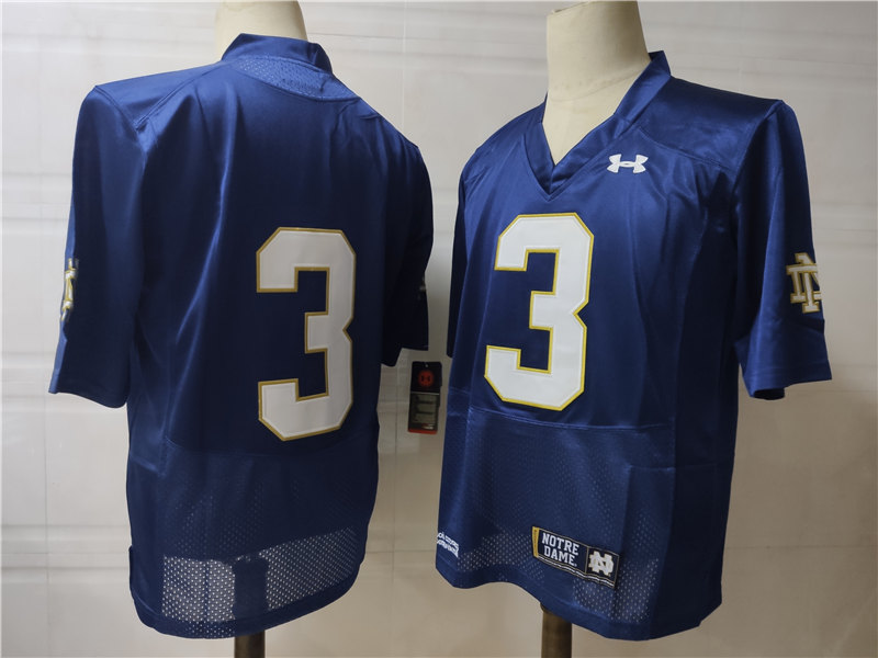 Mens Notre Dame Fighting Irish #3 Joe Montana Under Armour Navy Without Name College Football Jersey Mens Notre Dame Fighting Irish #3 Joe Montana Under Armour Navy Without Name College Football Jersey