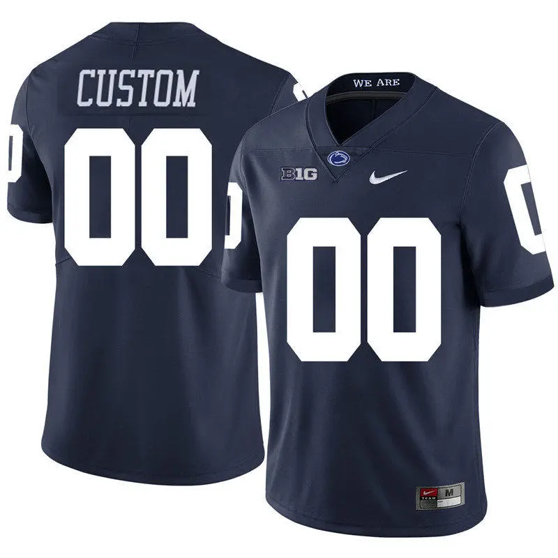 Penn State Nittany Lions Custom Nike Navy Big 10 Football Jersey
