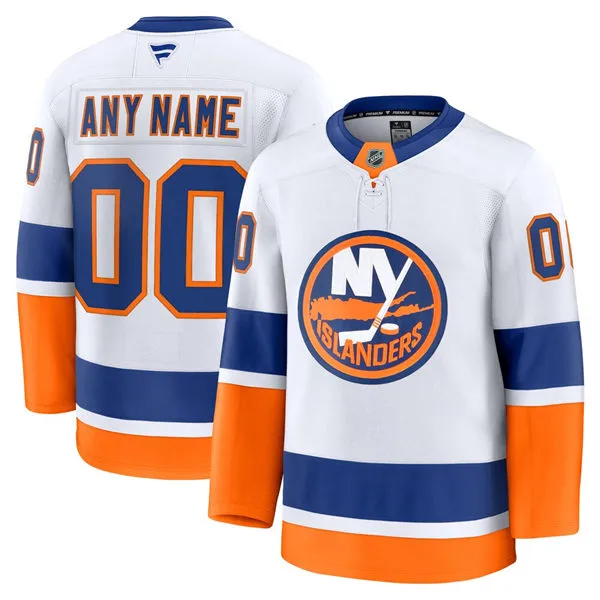Womens New York Islanders Custom Fanatics Away White Jersey