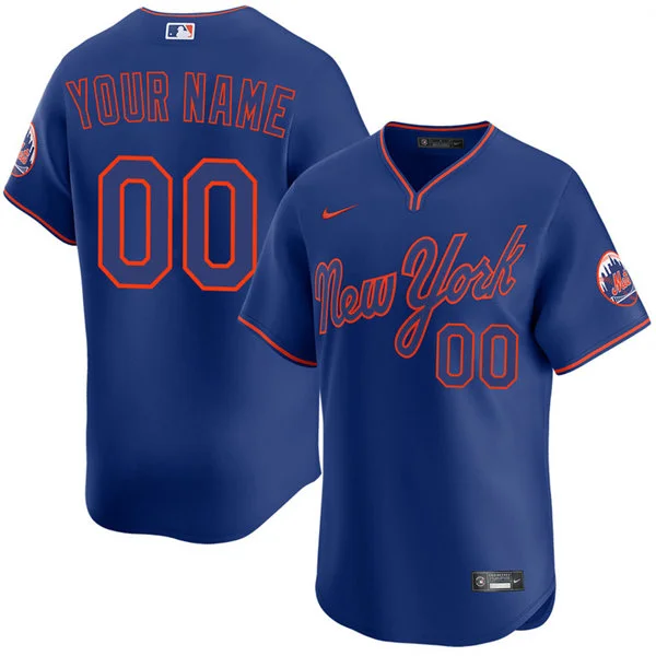  New York Mets Custom Nike Royal Pullover Alternate 2nd Limited Jersey