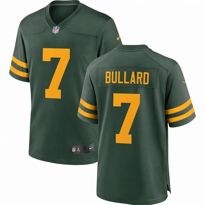 Youth Green Bay Packers #7 Javon Bullard  Nike Green Alternate Retro 1950s Throwback Jersey